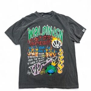 WRLDDINVSN Black T-Shirt